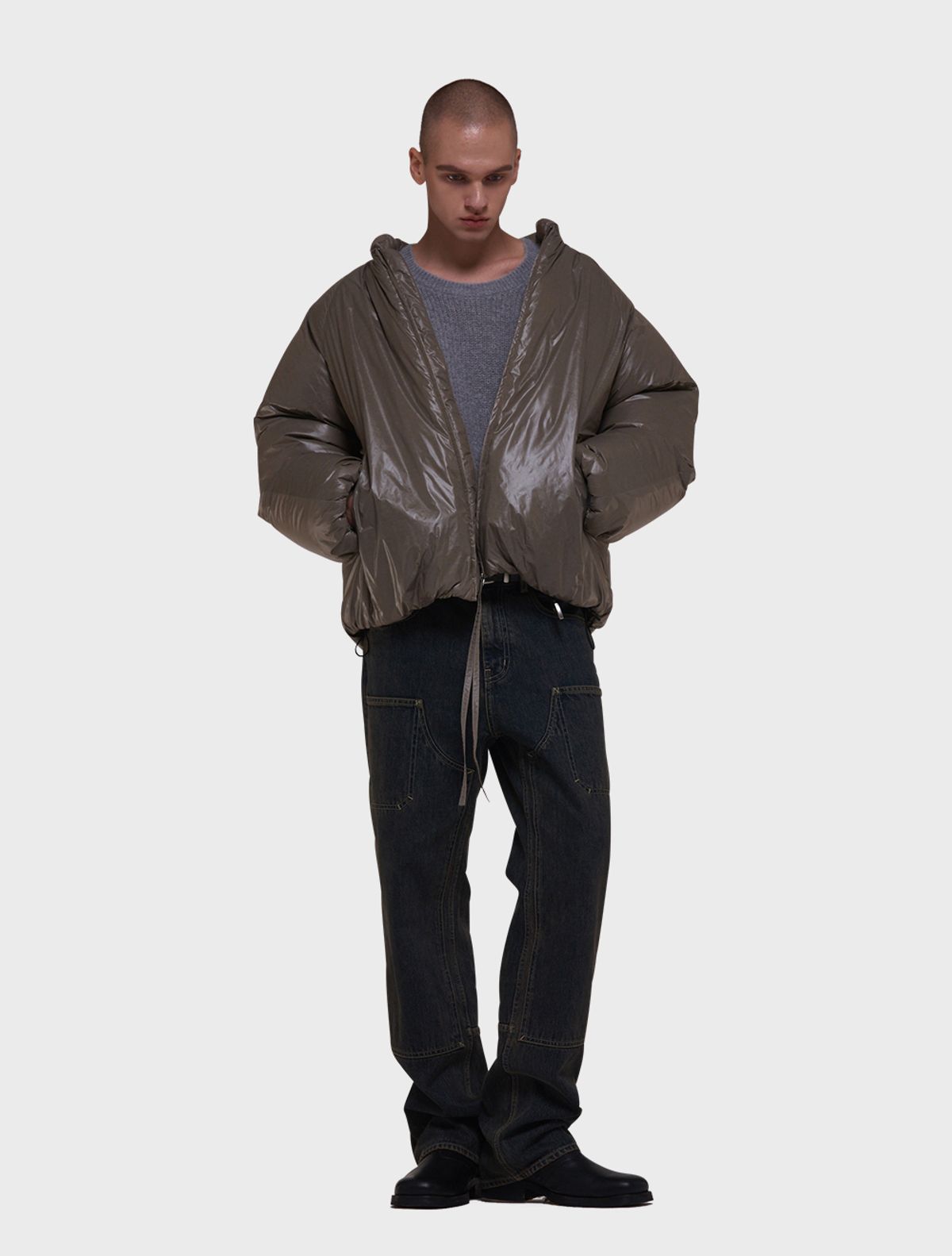 데호(DEHO) NYLON DOWN JACKET [Olive]