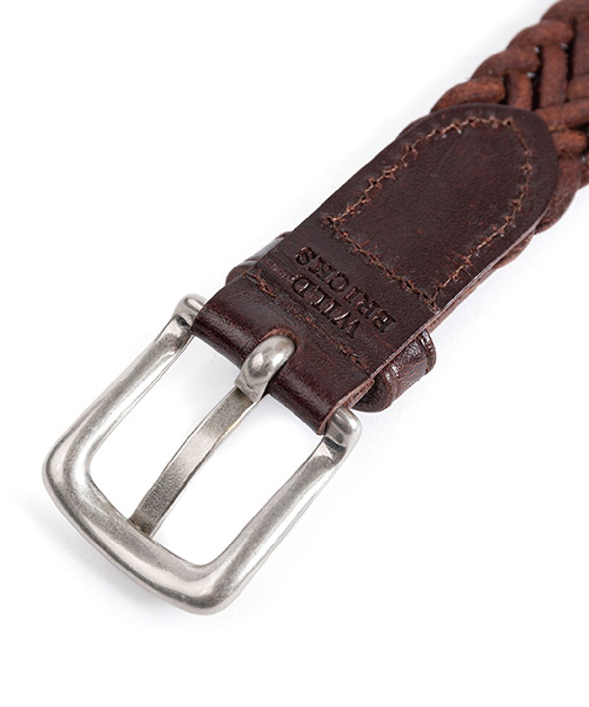 와일드 브릭스(WILD BRICKS) CL WOVEN LEATHER BELT (dark brown)