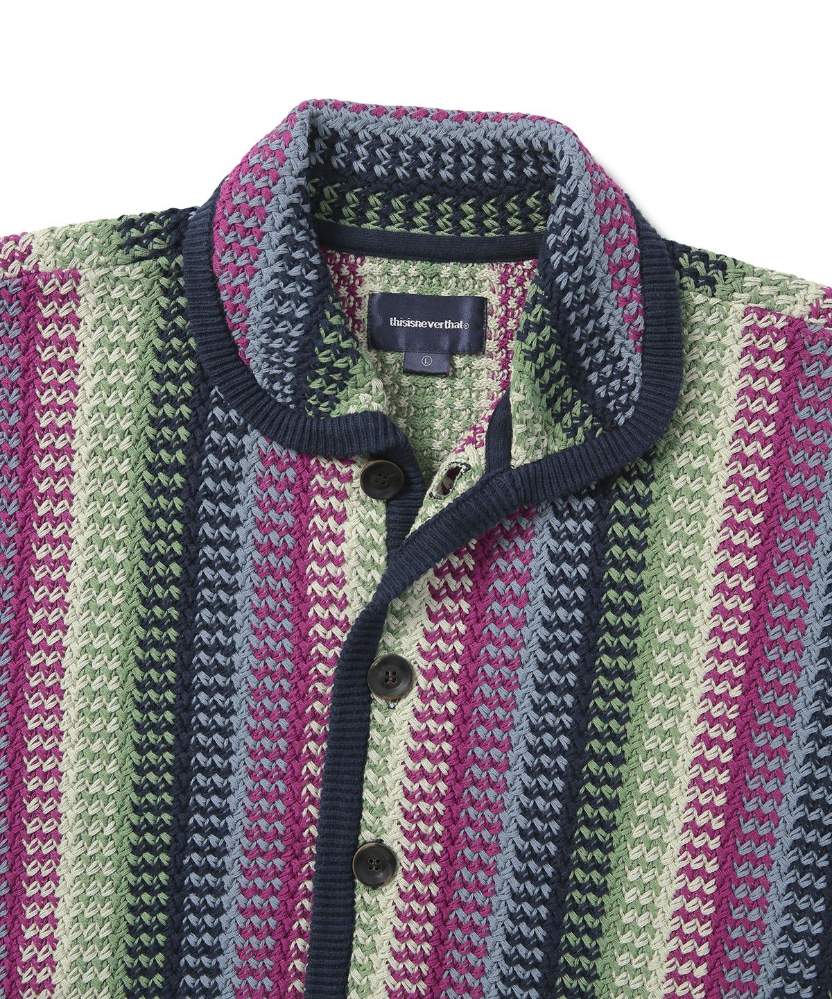 디스이즈네버댓(THISISNEVERTHAT) Crochet Knit Jacket Magenta