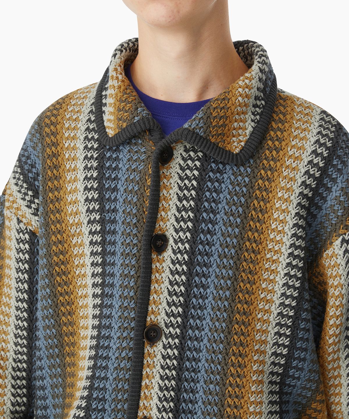 디스이즈네버댓(THISISNEVERTHAT) Crochet Knit Jacket Orange