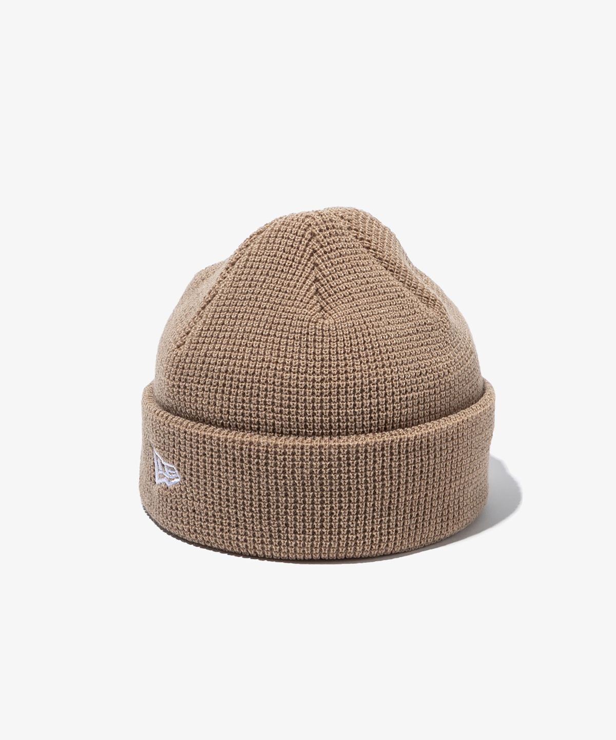 뉴에라(NEW ERA) 와플 니트 숏 비니 카멜