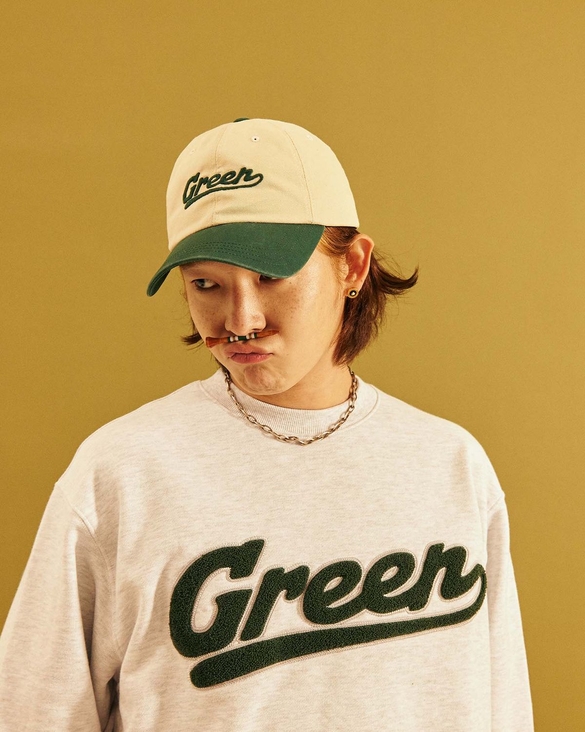 더 그린컵(THE GREENCUP) 더 그린컵 x 클로브 맨투맨 멜란지오트밀