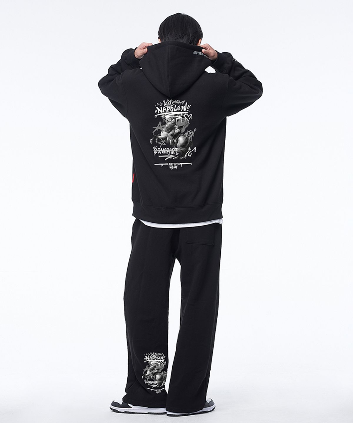 아티스트웨어(ARTISTWEAR) [ATW] 트레이닝 셋업 나폴레옹 후드집업 +  나폴레옹 와이드 밴딩 팬츠