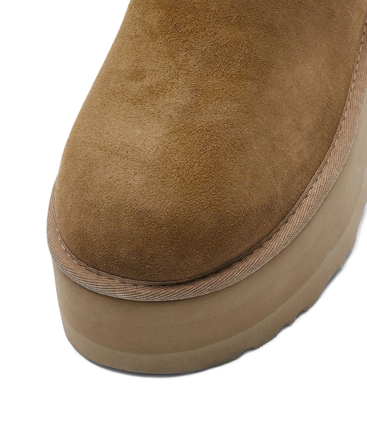 어그(UGG) [WOMEN] 스웨이드 레더 미니 플랫폼 부츠 (클래식 울트라 미니 플랫폼) - 체스넛 / 1135092CHE