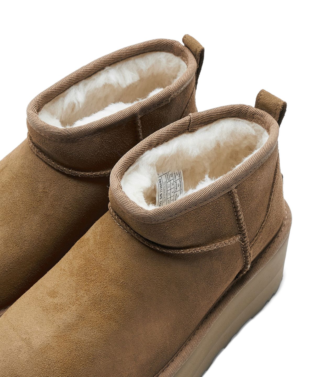 어그(UGG) [WOMEN] 스웨이드 레더 미니 플랫폼 부츠 (클래식 울트라 미니 플랫폼) - 체스넛 / 1135092CHE