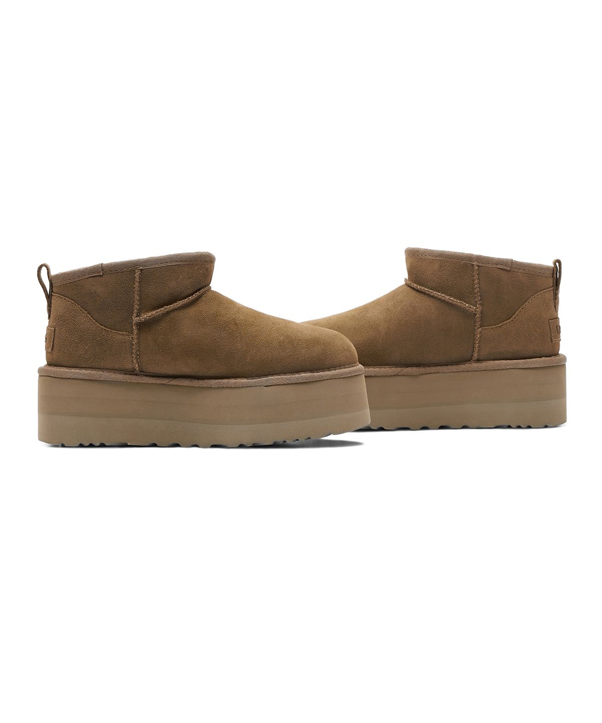 어그(UGG) [WOMEN] 스웨이드 레더 미니 플랫폼 부츠 (클래식 울트라 미니 플랫폼) - 체스넛 / 1135092CHE