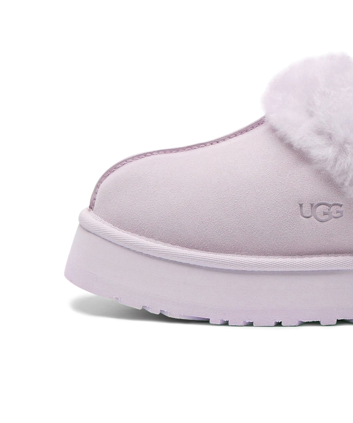 어그(UGG) [WOMEN] 퍼 카라 플랫폼 샌들 (디스케트) - 라벤더 포그 / 1122550LRFG