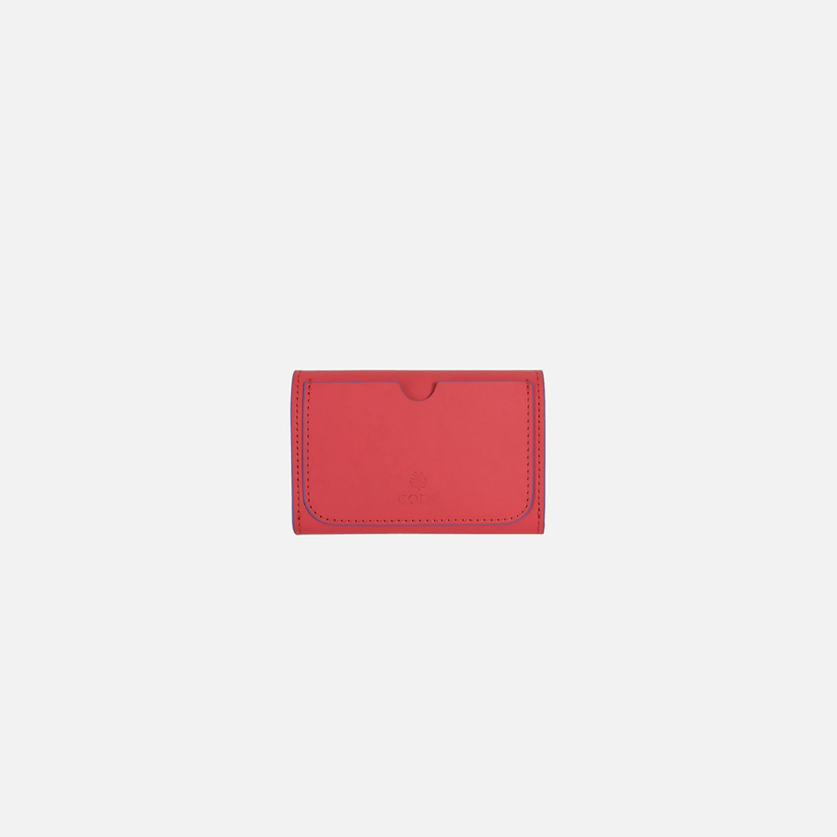 코운(CONE) 컬러 스냅 카드 케이스 _코랄 레드