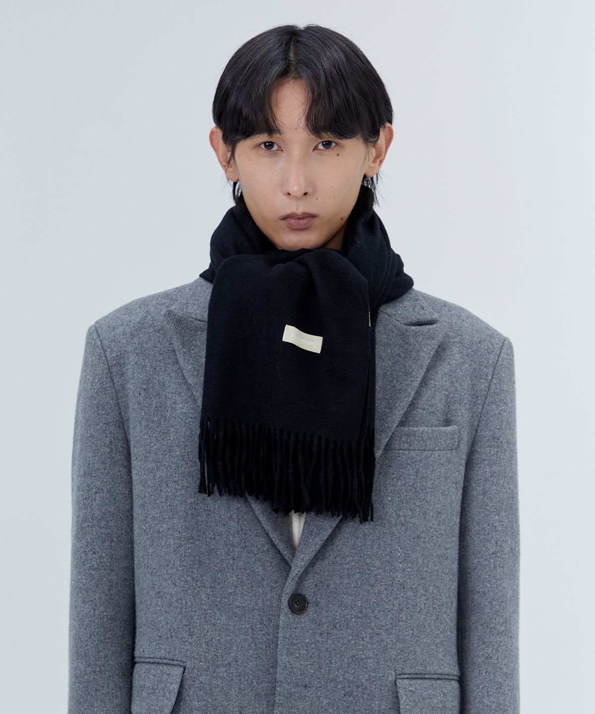 토니로렌스(TONY LAWRENCE) 베이직 니트 머플러 블랙