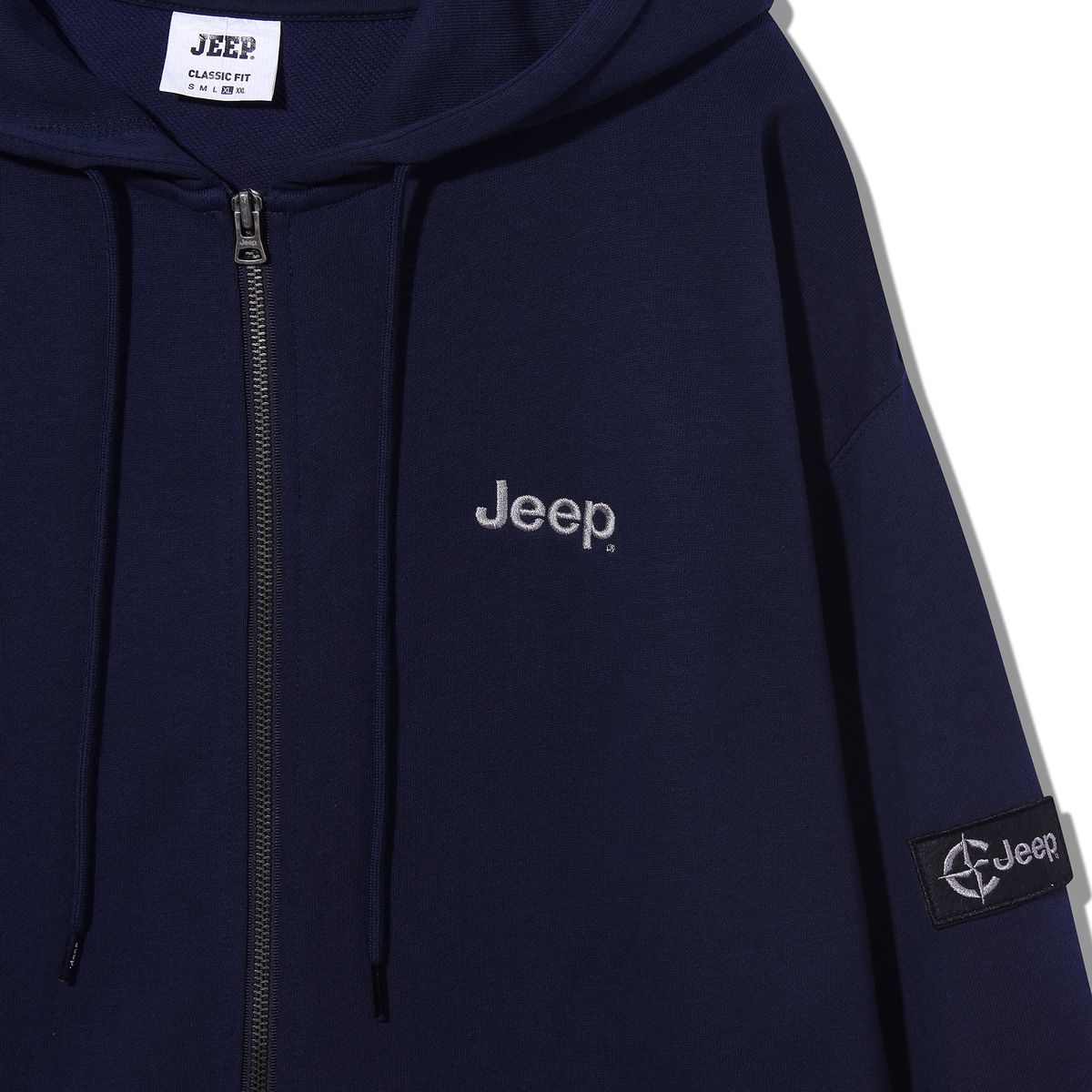지프(JEEP) 2WAY 오버핏 스몰 지프 후드집업 (JR5TZU051NA)
