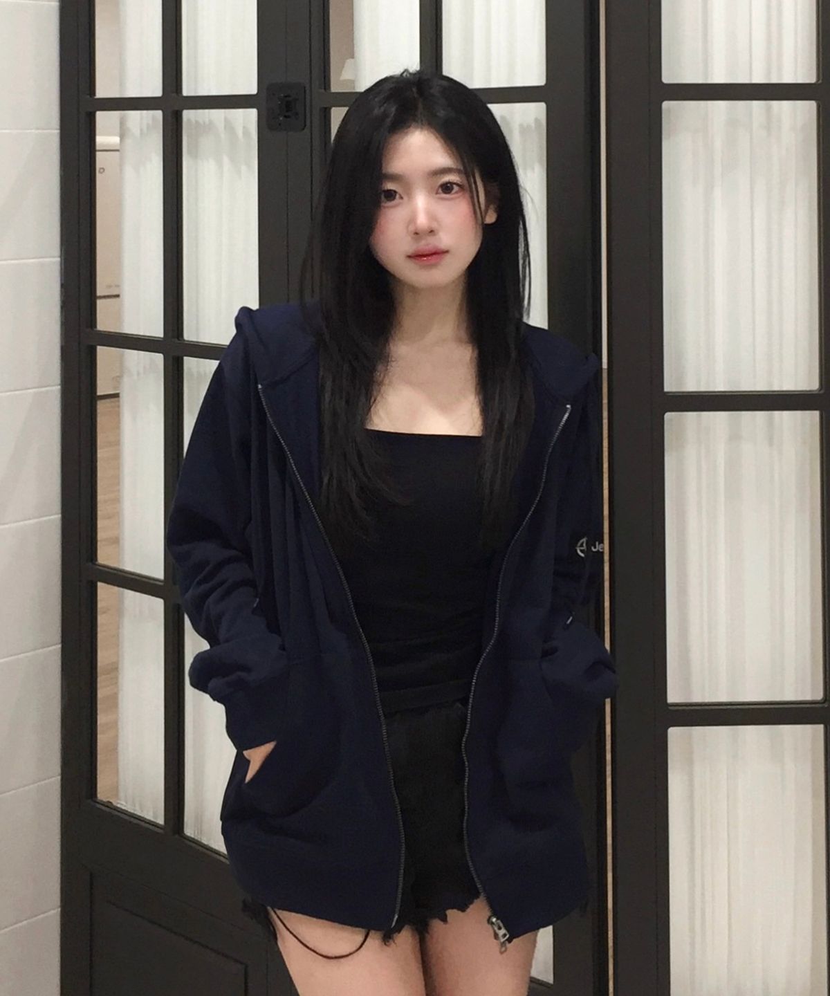 지프(JEEP) 2WAY 오버핏 스몰 지프 후드집업 (JR5TZU051NA)