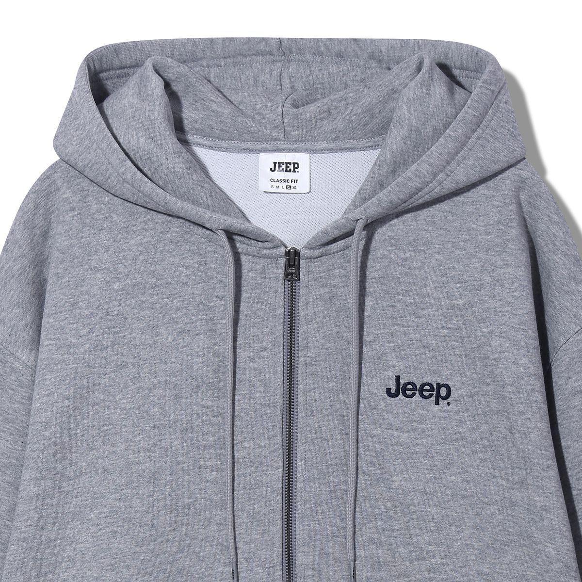 지프(JEEP) 2WAY 오버핏 스몰 지프 후드집업 (JR5TZU051MG)
