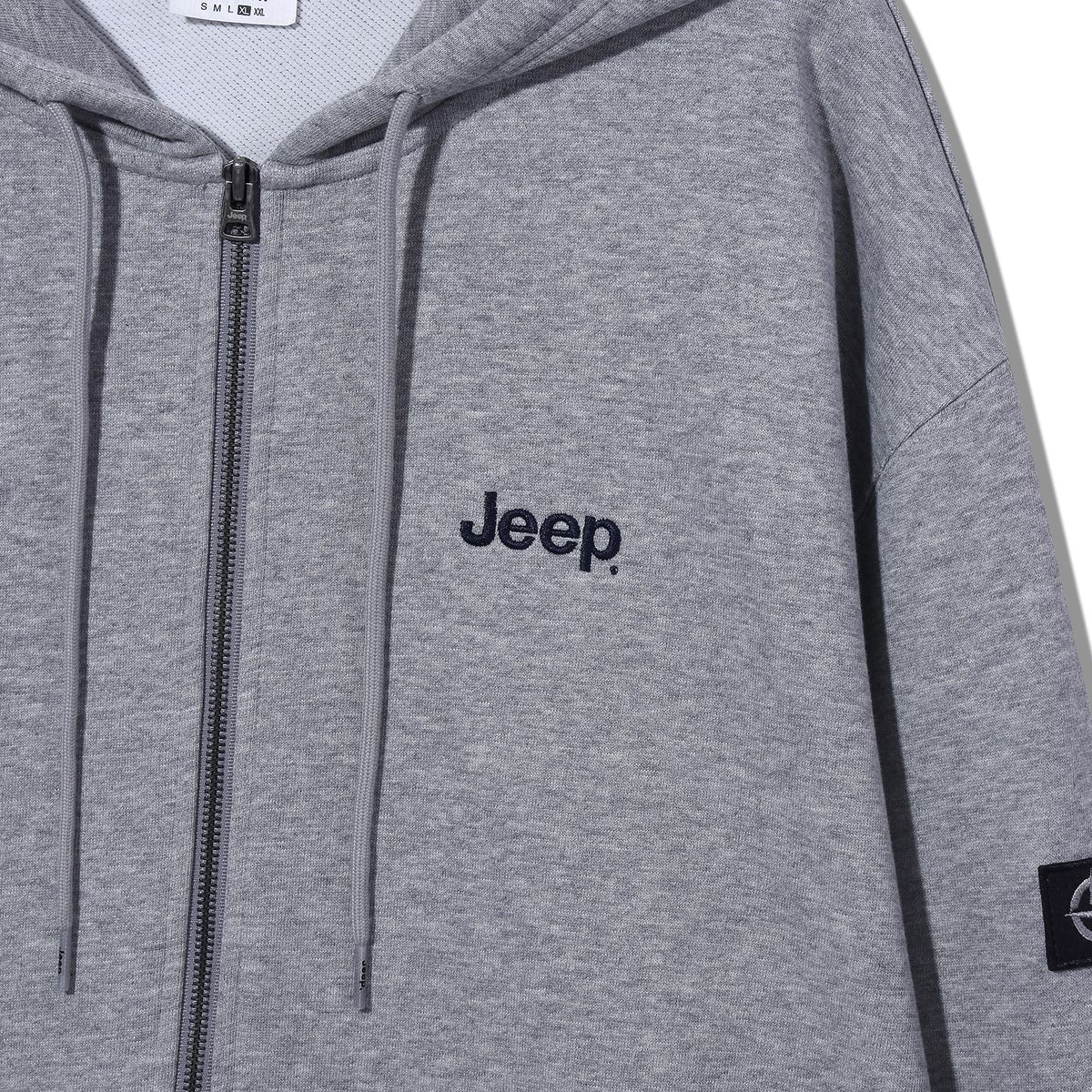 지프(JEEP) 2WAY 오버핏 스몰 지프 후드집업 (JR5TZU051MG)