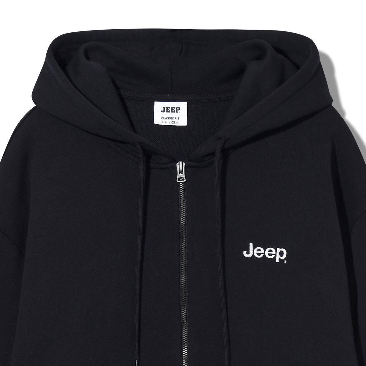 지프(JEEP) 2WAY 오버핏 스몰 지프 후드집업 (JR5TZU051BK)