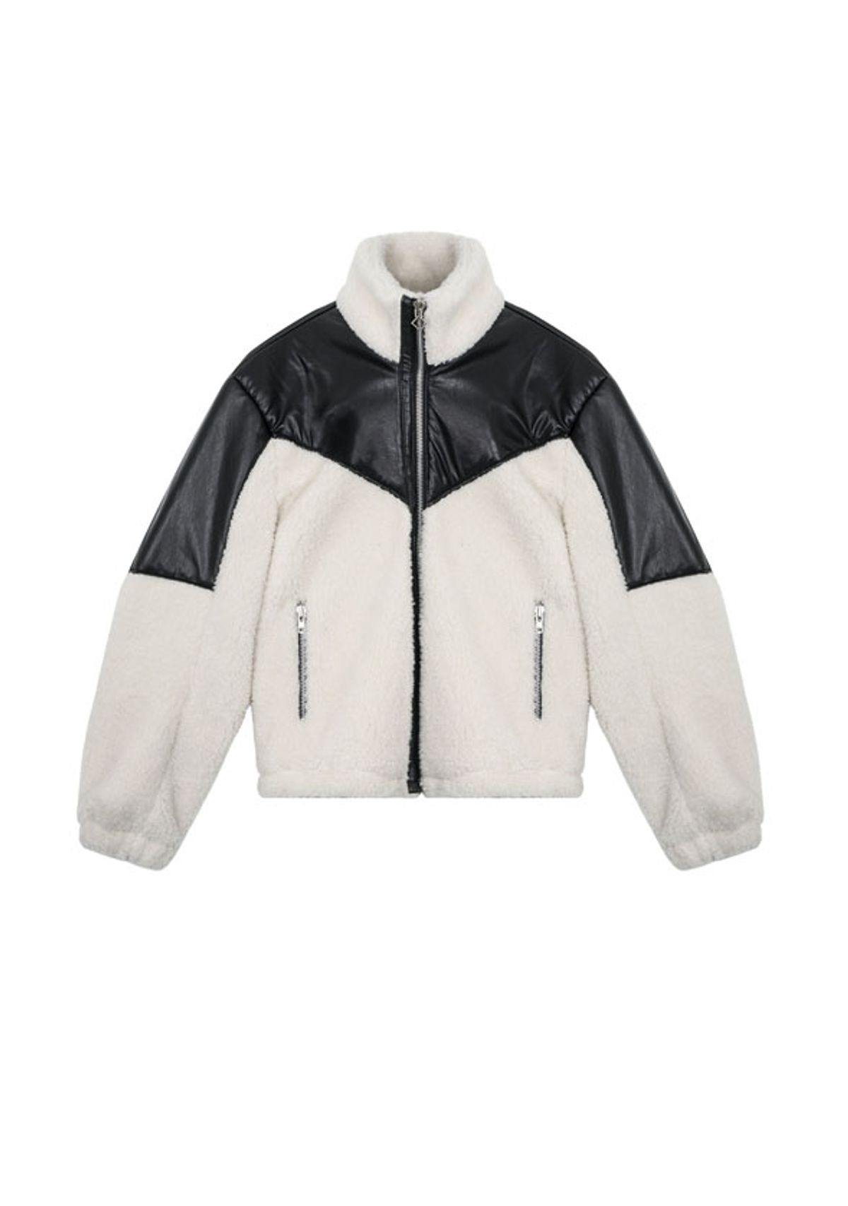 세비지(SAVAGE) Sherpa Fleece Jacket - Ivory