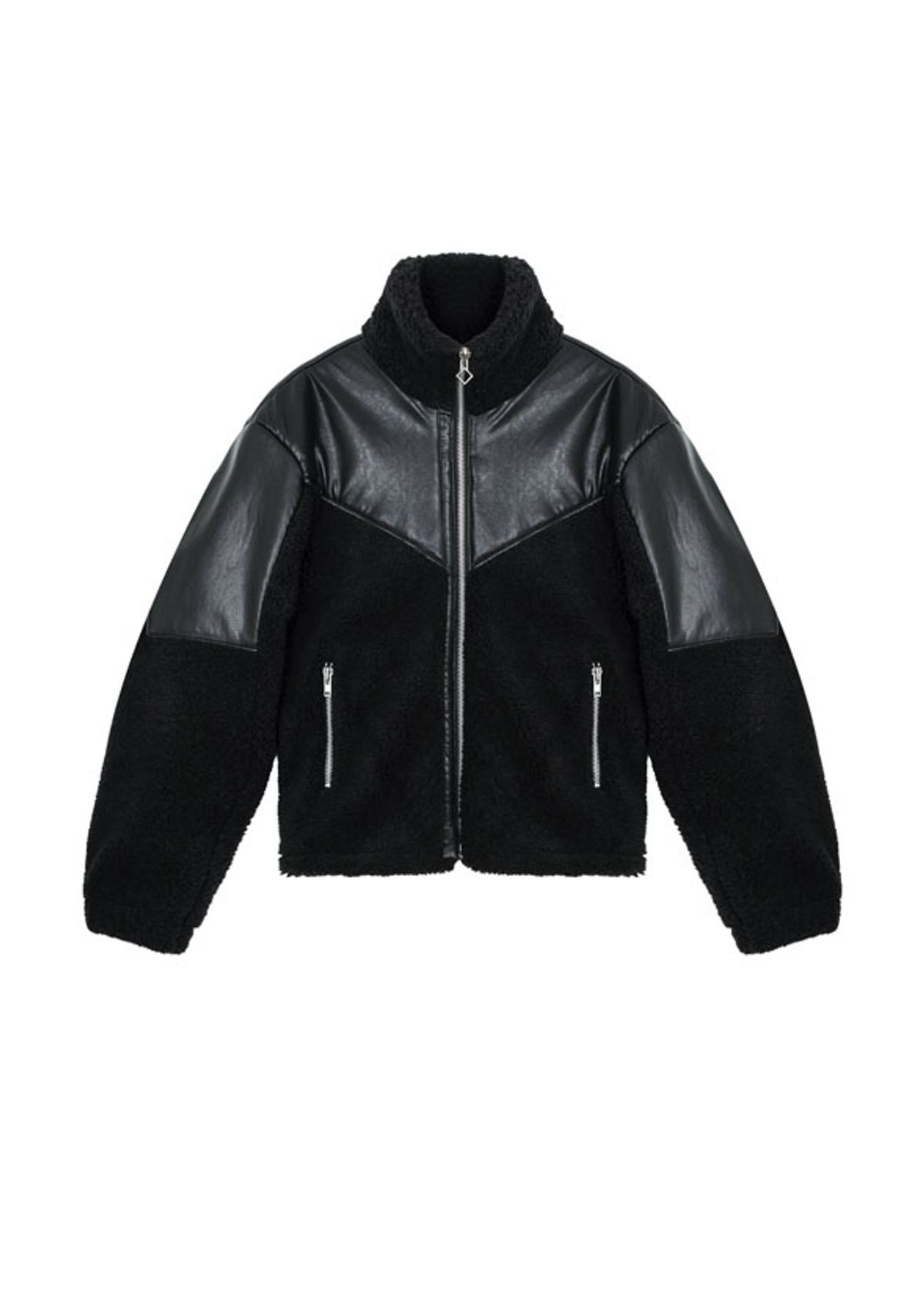 세비지(SAVAGE) Sherpa Fleece Jacket - Black