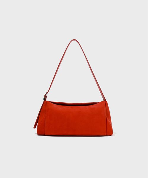★韓国人気★DeMAKER★Bicorn shoulder bag (suede) MUSINSA | DEMAKER Bicorn shoulder bag-suede red orange