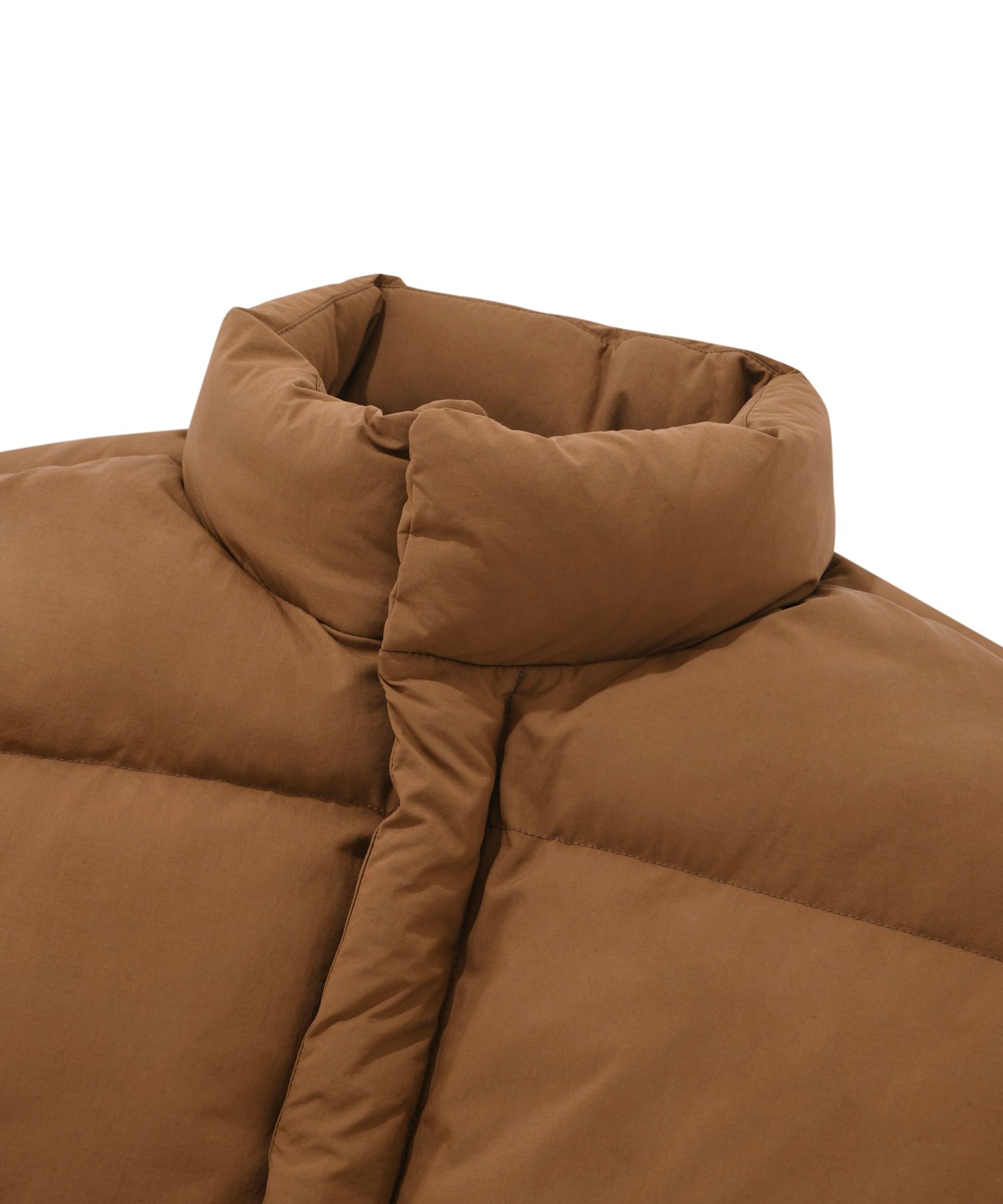 MUSINSA | COVERNAT Essential Short Puffer Brown