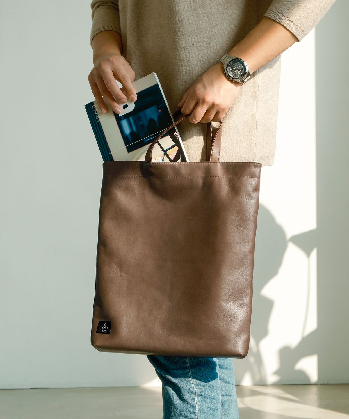 에이제로(AZERO) Totebook Bag (Chocolate Brown)