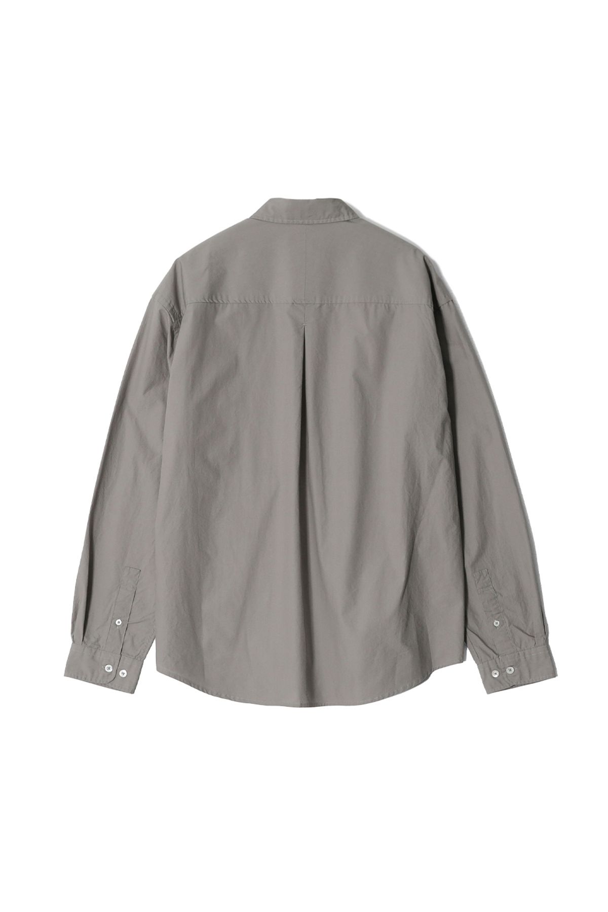 홀리선(HORLISUN) Jane Solid Extra Typewriter Shirt Light Gray