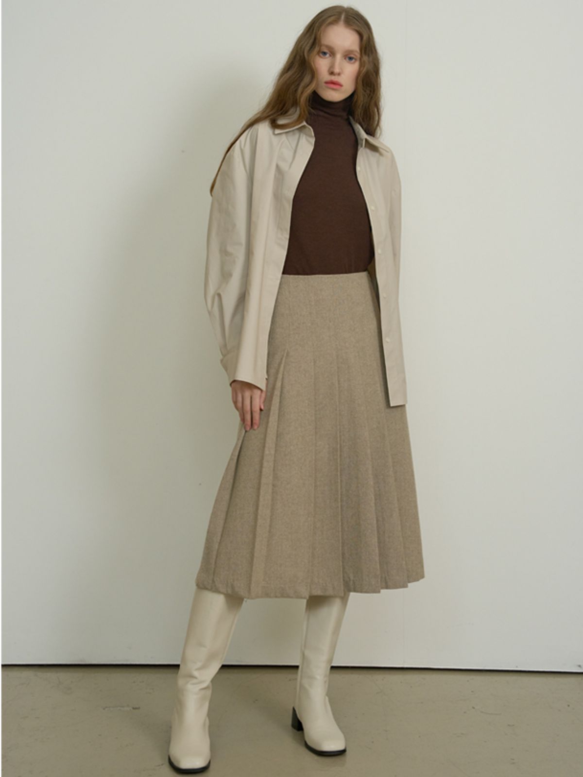 네벨에브리웨어(NEBELEVERYWEAR) WOOL TURLE NECK TOP (4 COLOR)
