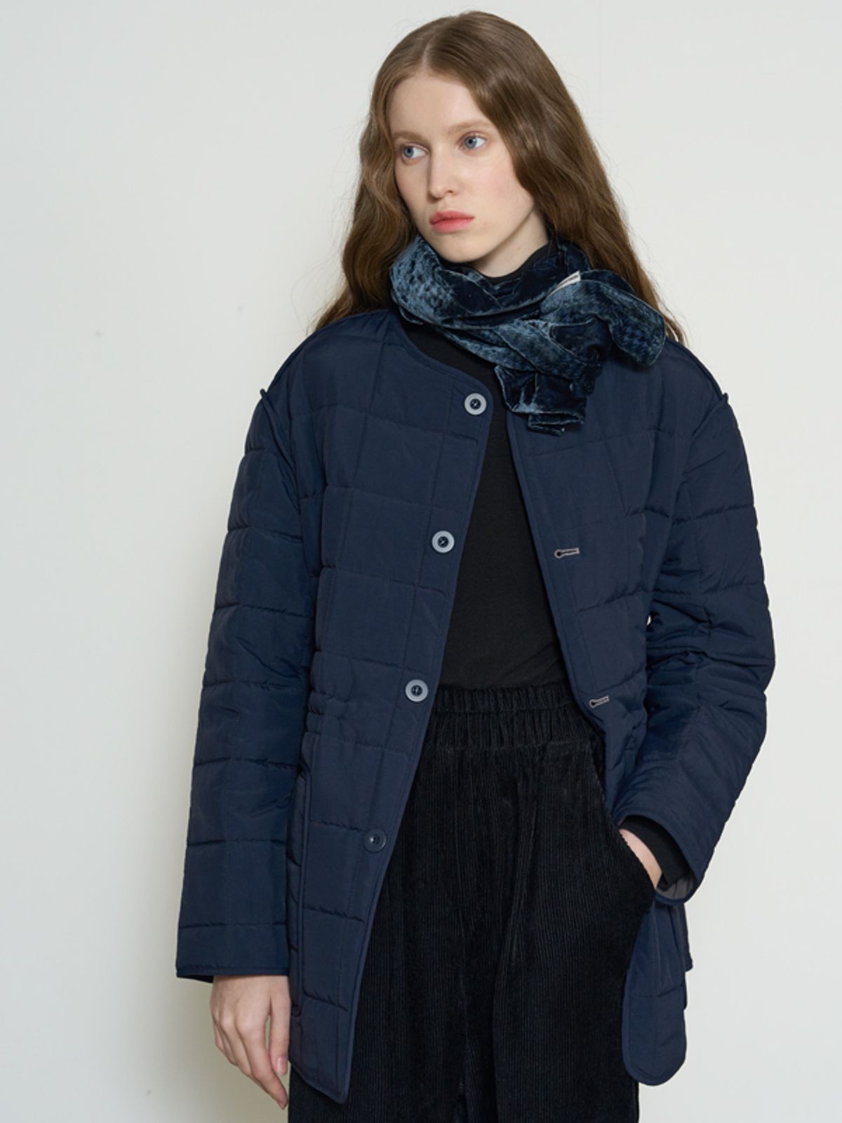 네벨에브리웨어(NEBELEVERYWEAR) VELVET REVERSIBLE MUFFLER_(5 COLOR)