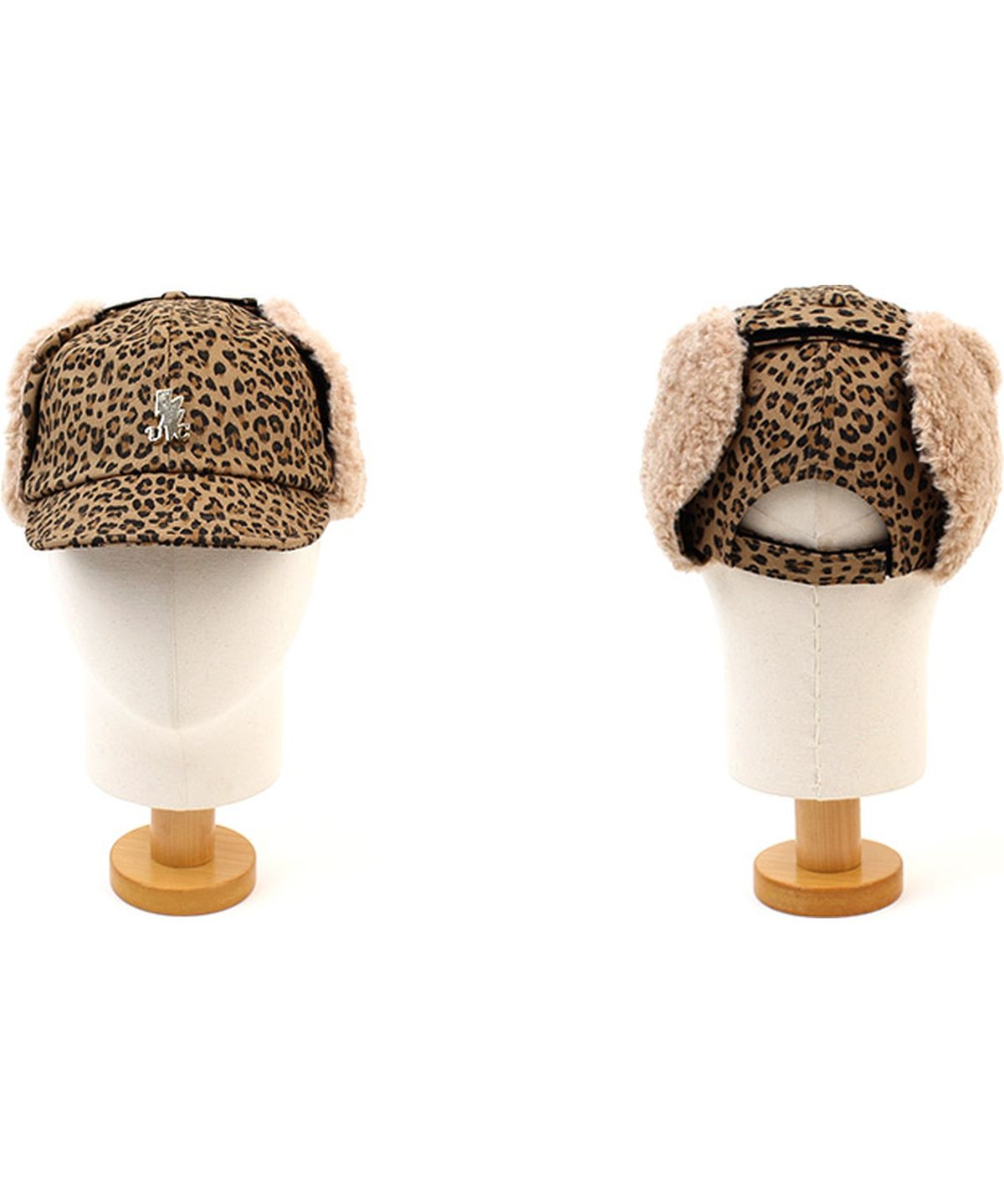 유니버셜 케미스트리(UNIVERSAL CHEMISTRY) Leopard Beige Earflap Cap 호피 귀달이모자