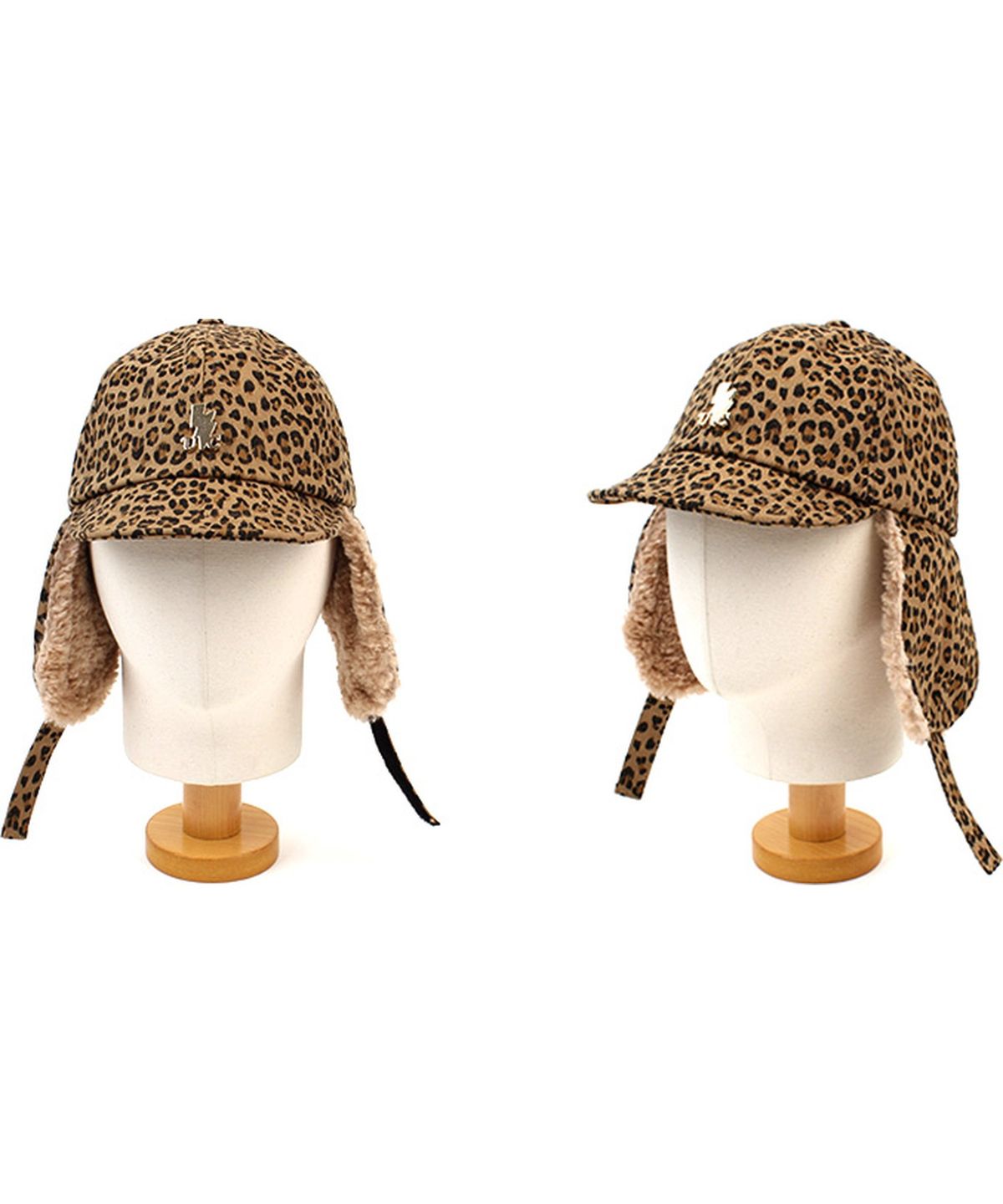 유니버셜 케미스트리(UNIVERSAL CHEMISTRY) Leopard Beige Earflap Cap 호피 귀달이모자
