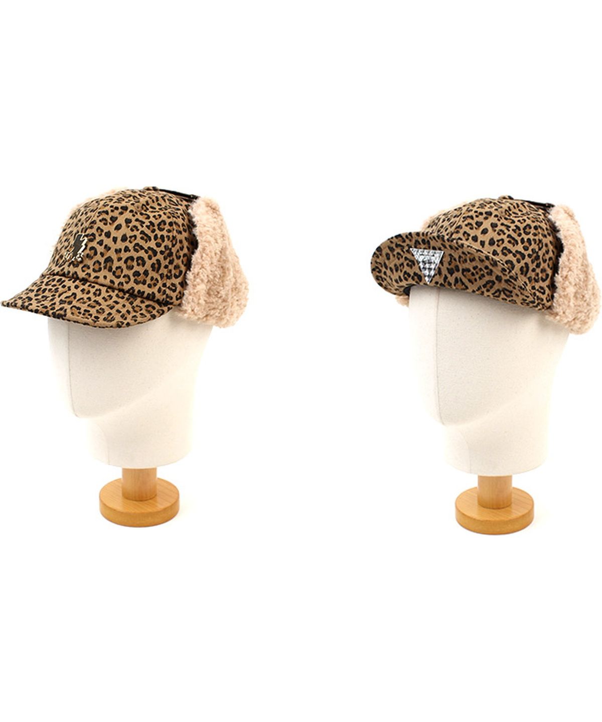 유니버셜 케미스트리(UNIVERSAL CHEMISTRY) Leopard Beige Earflap Cap 호피 귀달이모자