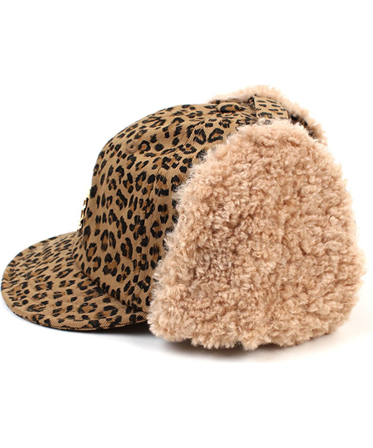 유니버셜 케미스트리(UNIVERSAL CHEMISTRY) Leopard Beige Earflap Cap 호피 귀달이모자