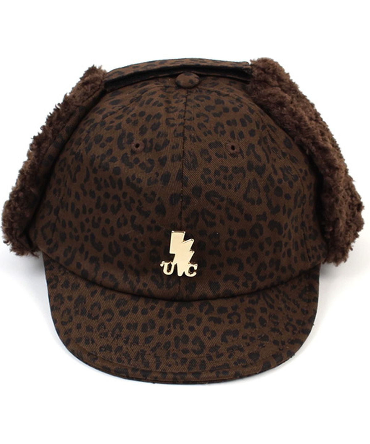 유니버셜 케미스트리(UNIVERSAL CHEMISTRY) Leopard Brown Earflap Cap 호피 귀달이모자