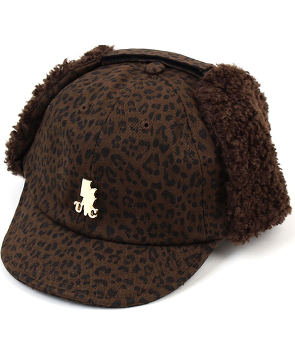 유니버셜 케미스트리(UNIVERSAL CHEMISTRY) Leopard Brown Earflap Cap 호피 귀달이모자