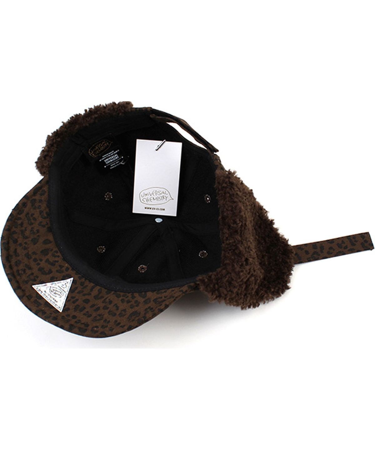 유니버셜 케미스트리(UNIVERSAL CHEMISTRY) Leopard Brown Earflap Cap 호피 귀달이모자