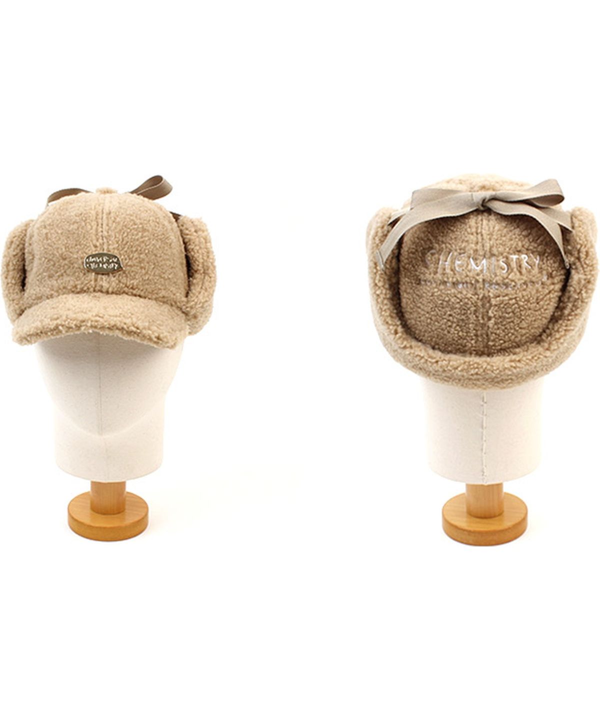 유니버셜 케미스트리(UNIVERSAL CHEMISTRY) Bubble Beige Fleece Earflap Cap 귀달이모자