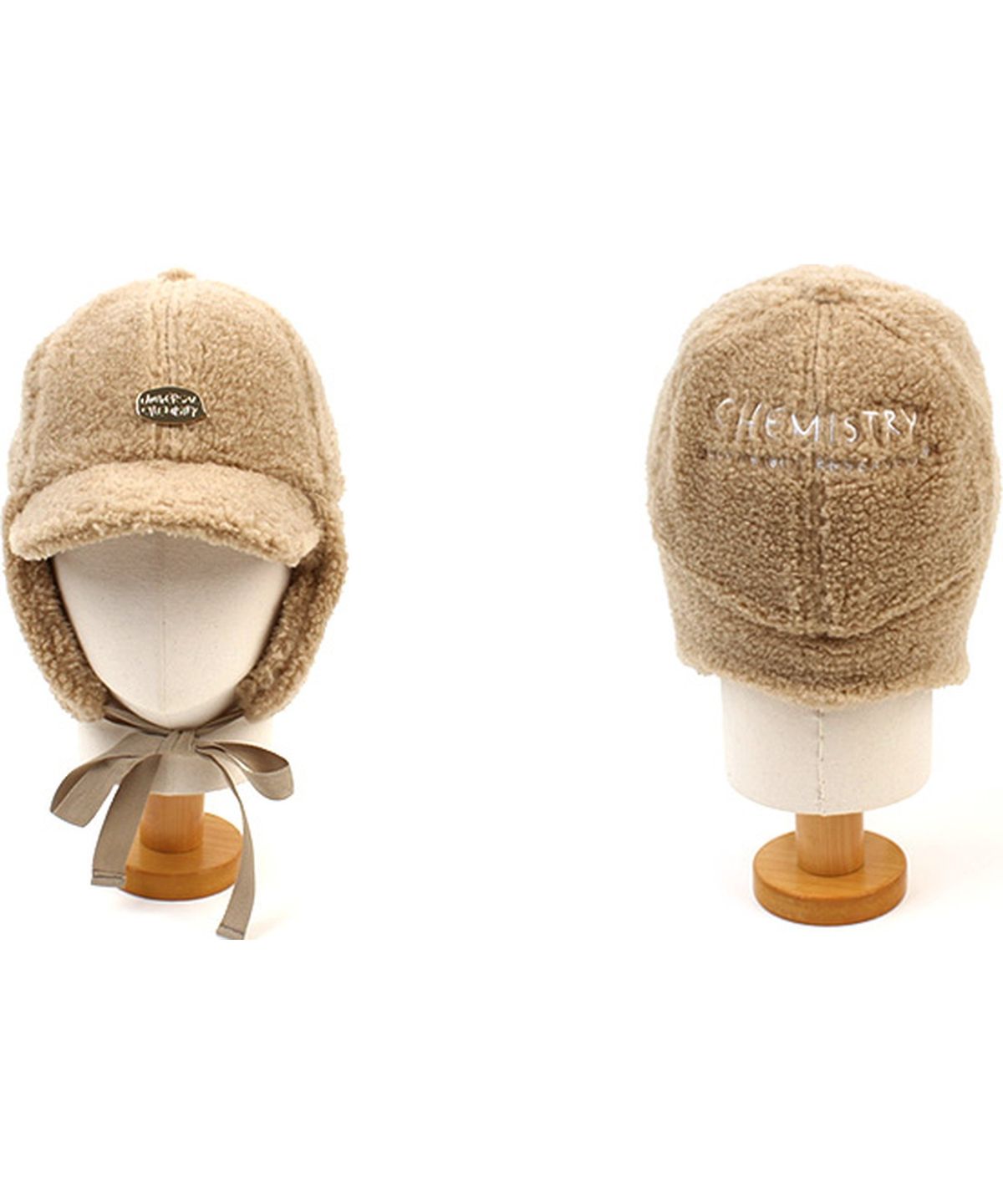 유니버셜 케미스트리(UNIVERSAL CHEMISTRY) Bubble Beige Fleece Earflap Cap 귀달이모자