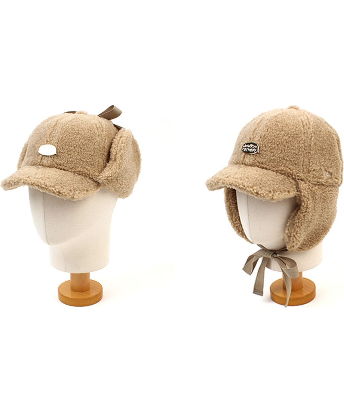 유니버셜 케미스트리(UNIVERSAL CHEMISTRY) Bubble Beige Fleece Earflap Cap 귀달이모자