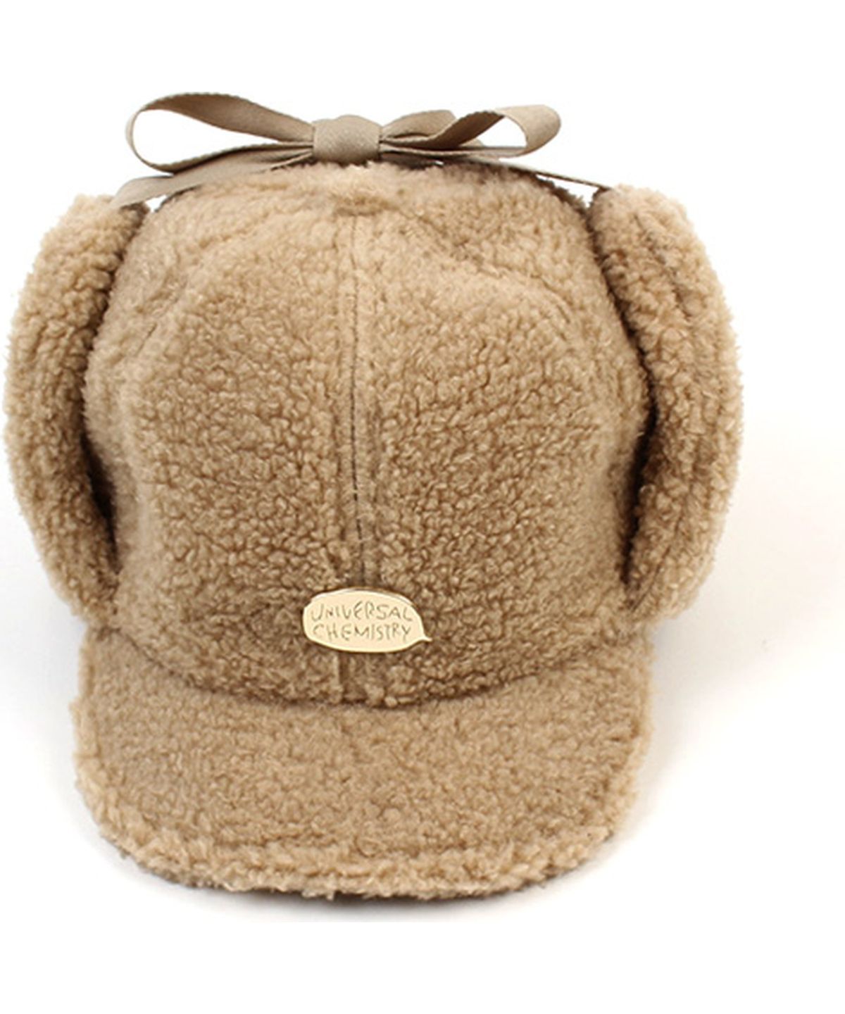 유니버셜 케미스트리(UNIVERSAL CHEMISTRY) Bubble Beige Fleece Earflap Cap 귀달이모자