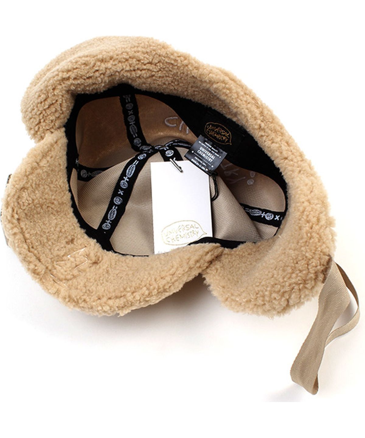 유니버셜 케미스트리(UNIVERSAL CHEMISTRY) Bubble Beige Fleece Earflap Cap 귀달이모자