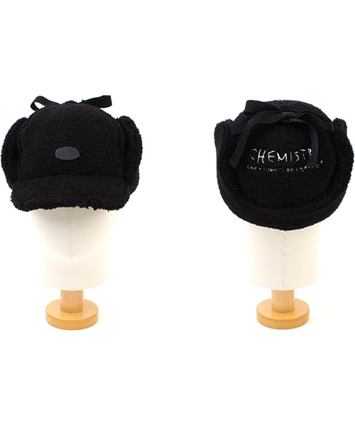 유니버셜 케미스트리(UNIVERSAL CHEMISTRY) Bubble Black Fleece Earflap Cap 귀달이모자