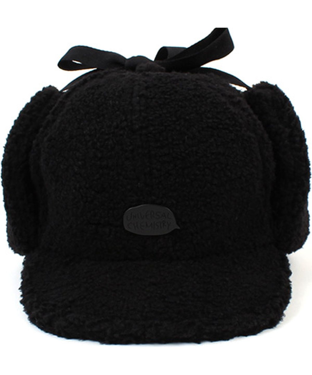 유니버셜 케미스트리(UNIVERSAL CHEMISTRY) Bubble Black Fleece Earflap Cap 귀달이모자