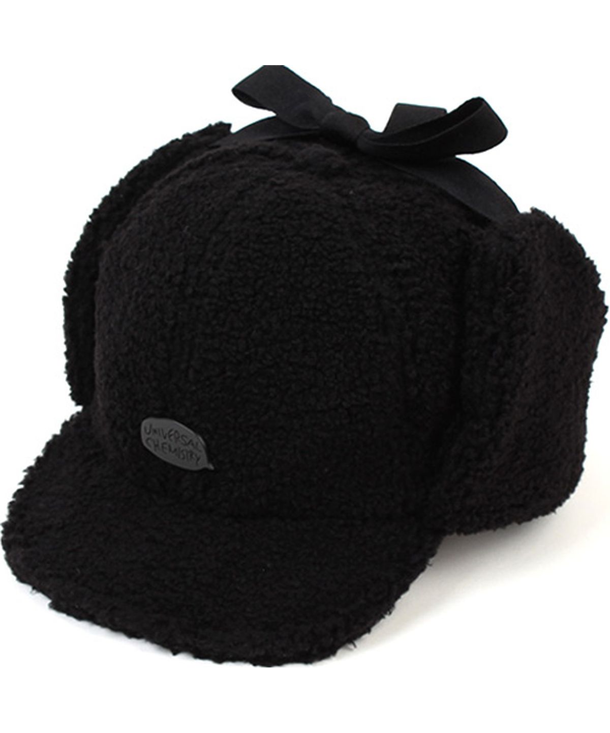 유니버셜 케미스트리(UNIVERSAL CHEMISTRY) Bubble Black Fleece Earflap Cap 귀달이모자