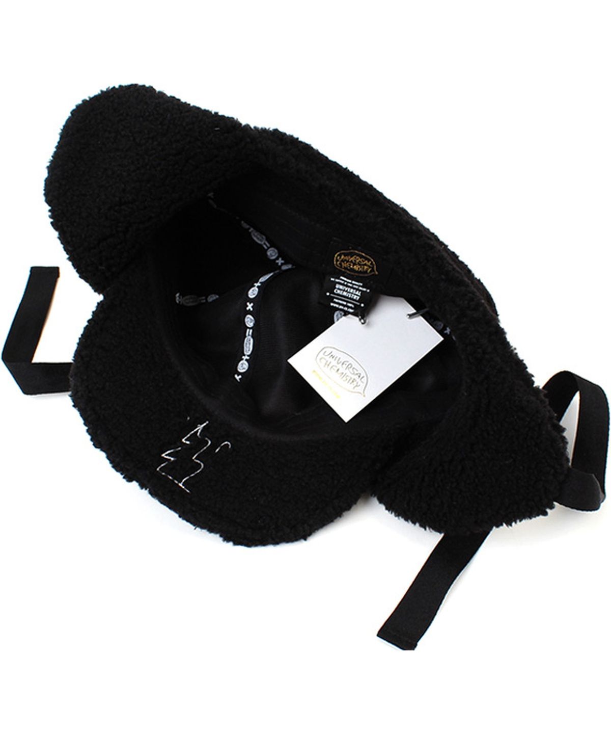 유니버셜 케미스트리(UNIVERSAL CHEMISTRY) Bubble Black Fleece Earflap Cap 귀달이모자