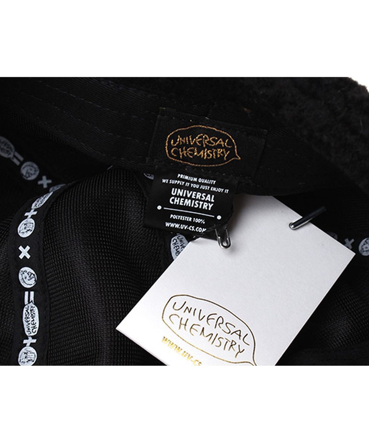 유니버셜 케미스트리(UNIVERSAL CHEMISTRY) Bubble Black Fleece Earflap Cap 귀달이모자