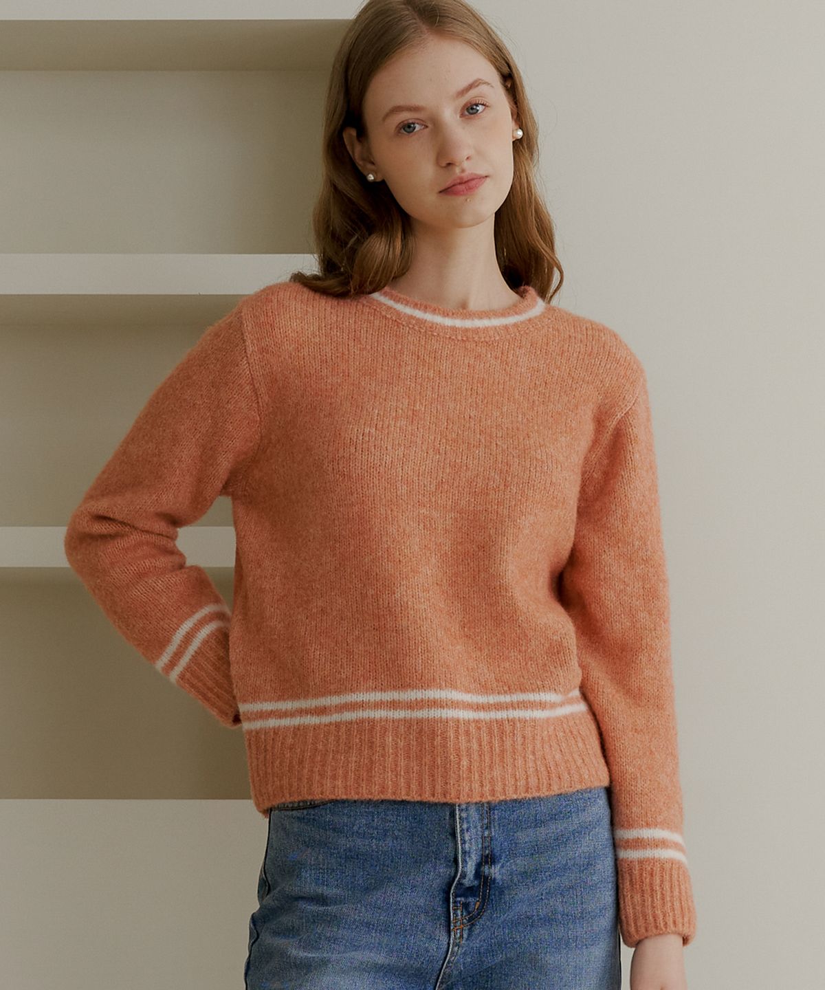 엽페(YUPPE) LAMA COLOR KNIT_ORANGE