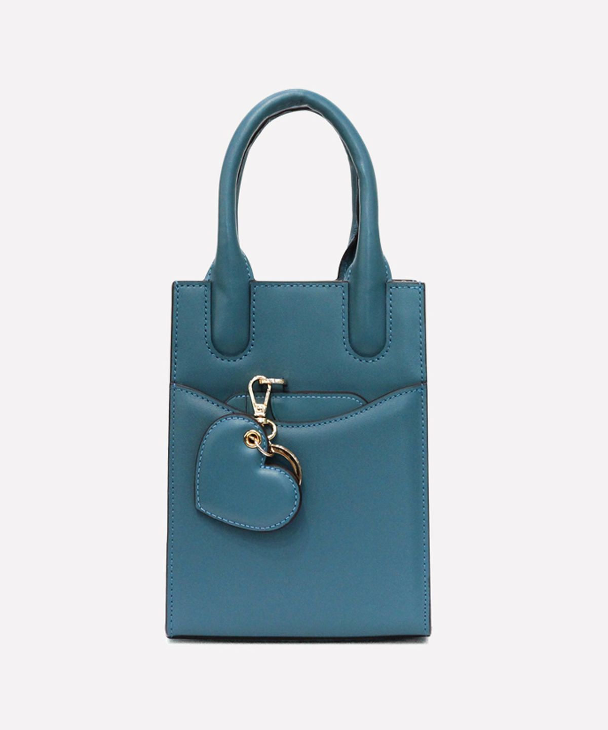 마뜨(MATT) 웨이브 소가죽 미니 토트백 Turquoise Blue