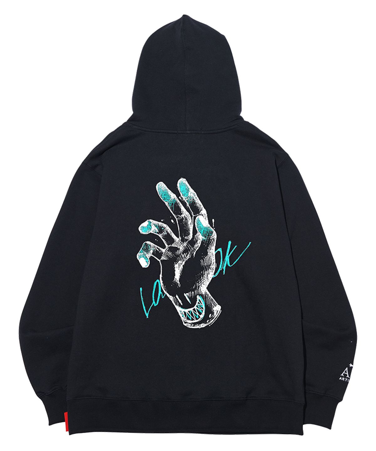아티스트웨어(ARTISTWEAR) [ATW X TWOFACE]핸드 후드티_BK