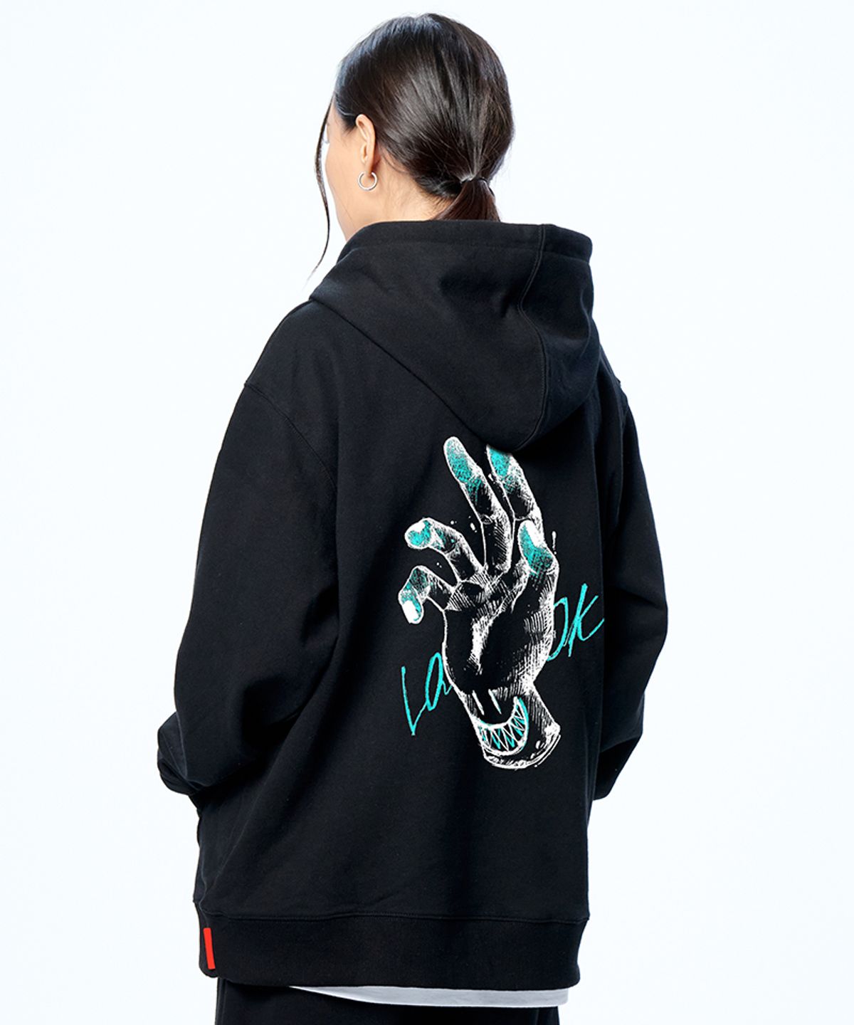 아티스트웨어(ARTISTWEAR) [ATW X TWOFACE]핸드 후드티_BK