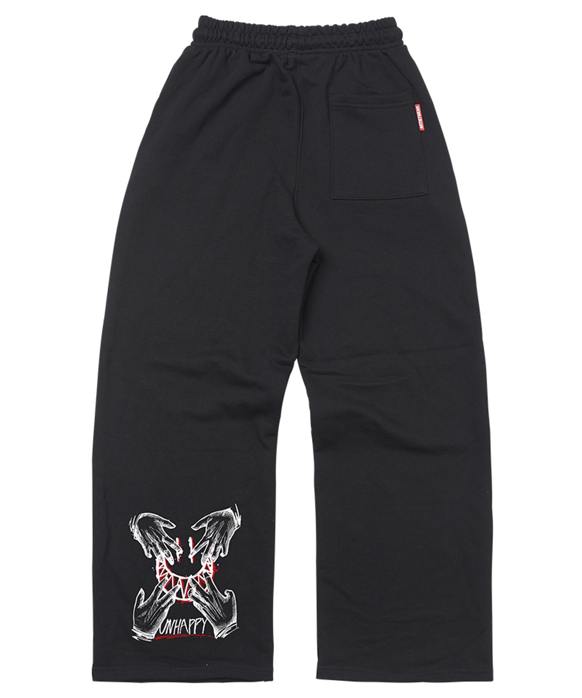 아티스트웨어(ARTISTWEAR) [ATW X TWOFACE] 언해피 와이드밴딩 팬츠_BK