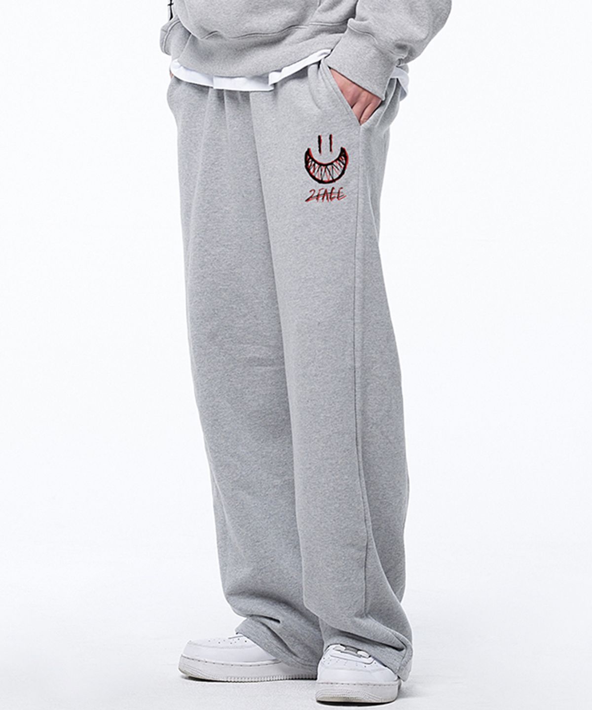 아티스트웨어(ARTISTWEAR) [ATW X TWOFACE] 언해피 와이드밴딩 팬츠_GY