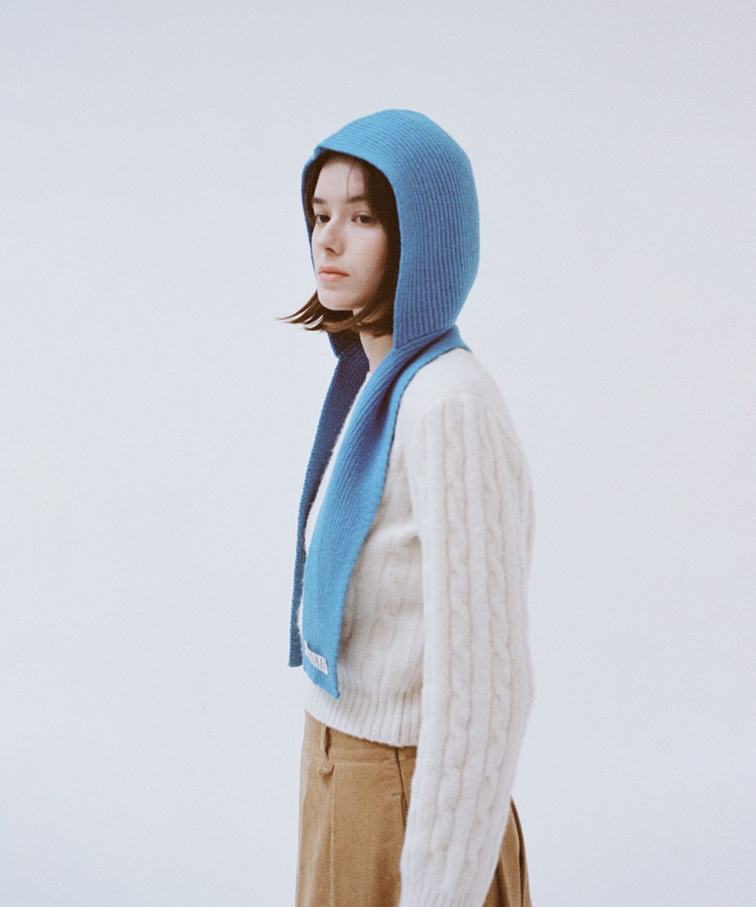 MUSINSA公式 | LEVAR Wool Muffler Balaclava -Blue